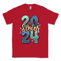 Red senior 2024 Classic Tee - MaliasSmallBusiness