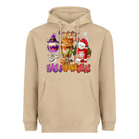 Mushroom Happy Hallothanksmas wine glass and coffee Heavyweight Hoodie - NancyCooperArtShop