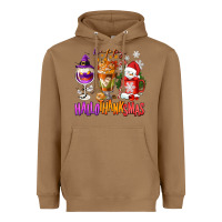 Toasted Coconut Happy Hallothanksmas wine glass and coffee Heavyweight Hoodie - NancyCooperArtShop