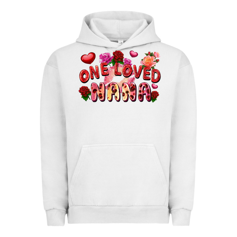 One Loved Nana Valentine's Day Urban Hoodie by FaDigitalArtStudio | Teevron
