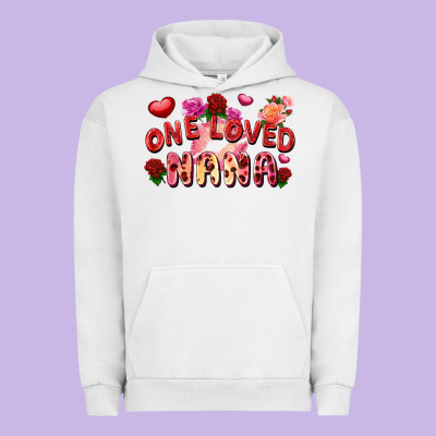 One Loved Nana Valentine's Day Urban Hoodie Designed By Fadigitalartstudio