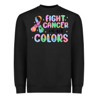 Black fight cancer in all colors Heavyweight Sweatshirt - MaliasSmallBusiness