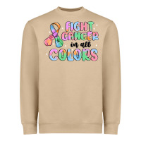 Mushroom fight cancer in all colors Heavyweight Sweatshirt - MaliasSmallBusiness