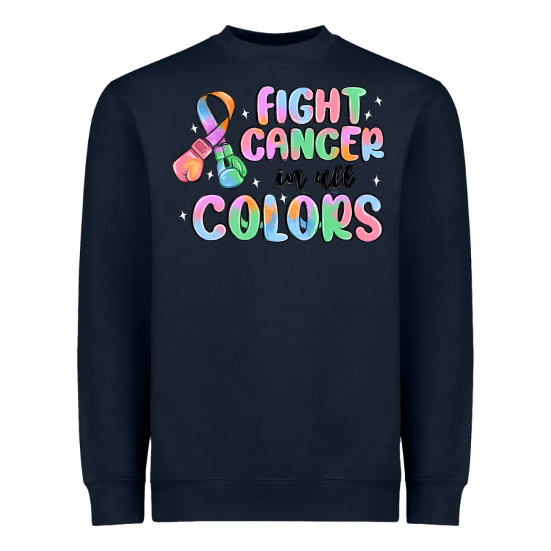 Fight Cancer In All Colors Heavyweight Sweatshirt by MaliasSmallBusiness | Teevron
