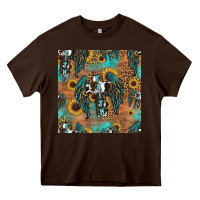 Chocolate Brown faith cross seamless pattern Heavy Core Tee - HRA Design Shop