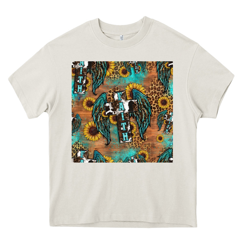 Faith Cross Seamless Pattern Heavy Core Tee by HRA Design Shop | Teevron