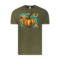 Vintage Olive pumpkin western Vintage Tee - BarkalooDesign