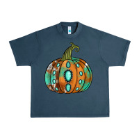 Midnight Navy western cowhide turquoise pumpkin Urban Heavy Tee - Jasminsmagicworld
