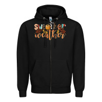 Black Sweather Weather Zipper Hoodie - LillyAllenDesigns