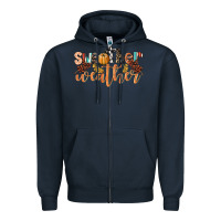 Navy Sweather Weather Zipper Hoodie - LillyAllenDesigns