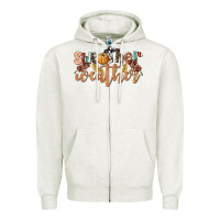 Oatmeal Heather Sweather Weather Zipper Hoodie - LillyAllenDesigns