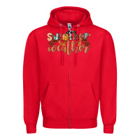 Red Sweather Weather Zipper Hoodie - LillyAllenDesigns