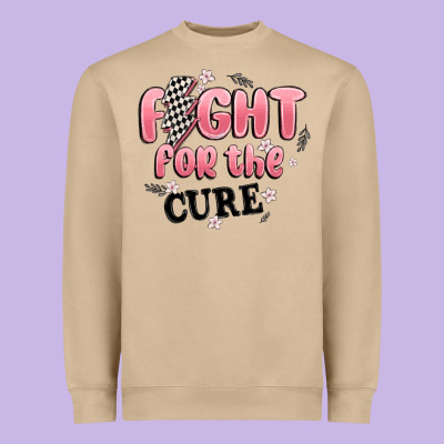 Fight For The Cure Heavyweight Sweatshirt Designed By Maliassmallbusiness