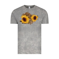 Cloud Rock sunflower leopard patch Vintage Tee - AdoDesignShop