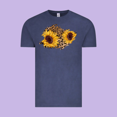 Sunflower Leopard Patch Vintage Tee Designed By Adodesignshop