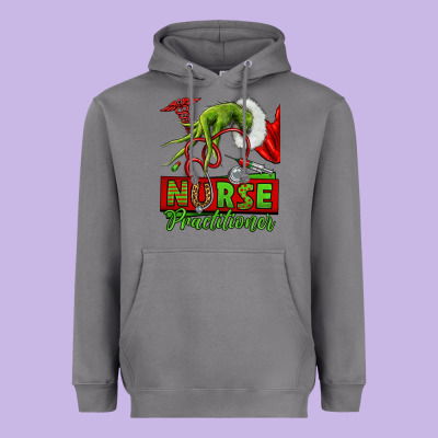 Christmas Character Nurse Heavyweight Hoodie Designed By Nancycooperartshop