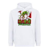 White Christmas Character Nurse Heavyweight Hoodie - NancyCooperArtShop