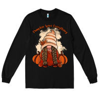 Black Pumpkin spice every thing Long Sleeve Tee - NancyCooperArtShop