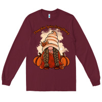 Burgundy Pumpkin spice every thing Long Sleeve Tee - NancyCooperArtShop