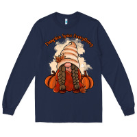 Navy Pumpkin spice every thing Long Sleeve Tee - NancyCooperArtShop