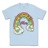 Dusty Blue lucky vibes Classic Tee - MaliasSmallBusiness