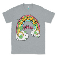 Heather Grey lucky vibes Classic Tee - MaliasSmallBusiness