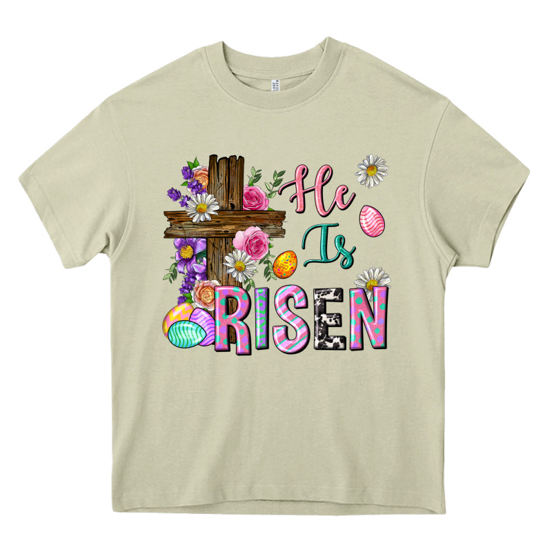 He Is Risen Easter Heavy Core Tee by Neo Western | Teevron