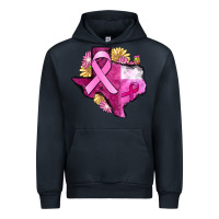 Navy Texas Cancer Awareness map Urban Hoodie - FaDigitalArtStudio