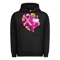 Pigment Black Texas Cancer Awareness map Urban Hoodie - FaDigitalArtStudio