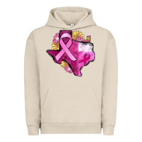 Pigment French Oak Texas Cancer Awareness map Urban Hoodie - FaDigitalArtStudio
