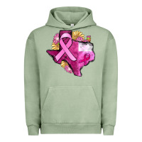 Pigment Oil Green Texas Cancer Awareness map Urban Hoodie - FaDigitalArtStudio