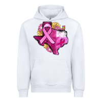 White Texas Cancer Awareness map Urban Hoodie - FaDigitalArtStudio