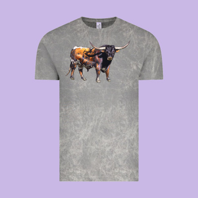 Texas Longhorn Bull Vintage Tee Designed By Lillyallendesigns