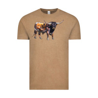 Vintage Coffee Texas Longhorn Bull Vintage Tee - LillyAllenDesigns