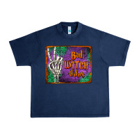 Navy bad witch vibes Urban Heavy Tee - Jasminsmagicworld