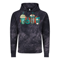 Cloud Black turquoise junkie coffee cups Vintage Hoodie - Jasminsmagicworld