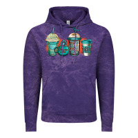 Cloud Purple turquoise junkie coffee cups Vintage Hoodie - Jasminsmagicworld