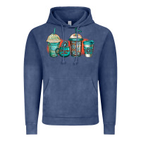 Vintage Denim turquoise junkie coffee cups Vintage Hoodie - Jasminsmagicworld