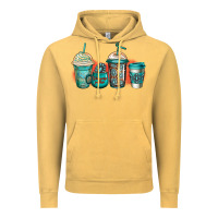 Vintage Mustard turquoise junkie coffee cups Vintage Hoodie - Jasminsmagicworld