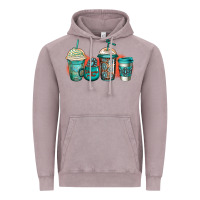 Vintage Zinc turquoise junkie coffee cups Vintage Hoodie - Jasminsmagicworld
