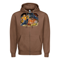 Chestnut Fall Background With Crow Zipper Hoodie - LillyAllenDesigns