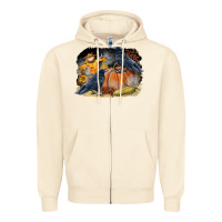 Sandshell Fall Background With Crow Zipper Hoodie - LillyAllenDesigns