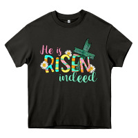 Asphalt He is risen indeed Easter Heavy Core Tee - CowGirlArtShop