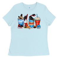 Baby Blue hockey begins after coffee cups Ladies Tee - Zillion Design Studio