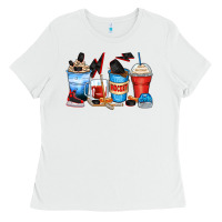 White hockey begins after coffee cups Ladies Tee - Zillion Design Studio