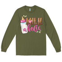 Army Green milkaholic girls Long Sleeve Tee - NancyCooperArtShop