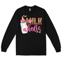 Black milkaholic girls Long Sleeve Tee - NancyCooperArtShop