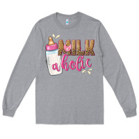Heather Grey milkaholic girls Long Sleeve Tee - NancyCooperArtShop