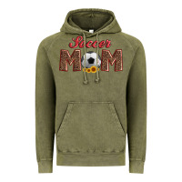 Vintage Olive soccer mom with ball and sunflower Vintage Hoodie - Artiststas