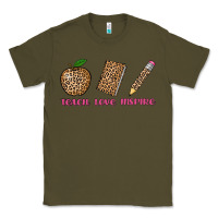 Army Green teach love inspire leopard Classic Tee - AdoDesignShop